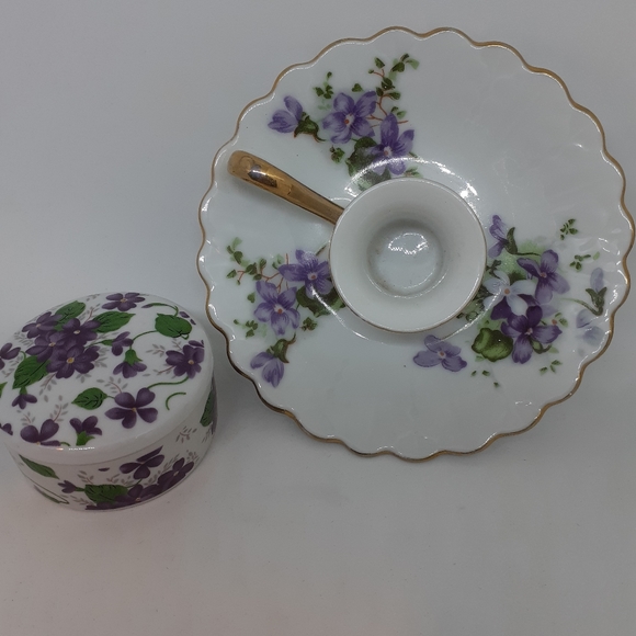 Home decor bone china trinket box and candle holde - Picture 3 of 7